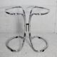 Table style Gastone Rinaldi, Italy, circa 1970. Chromed steel and smoked glass slab.