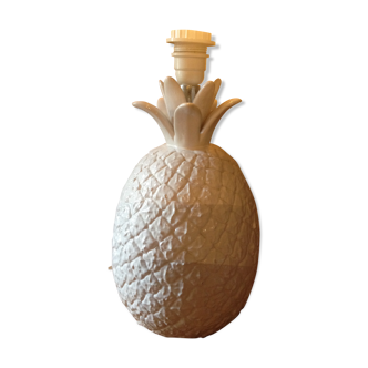 Lampe ananas porcelaine 1970