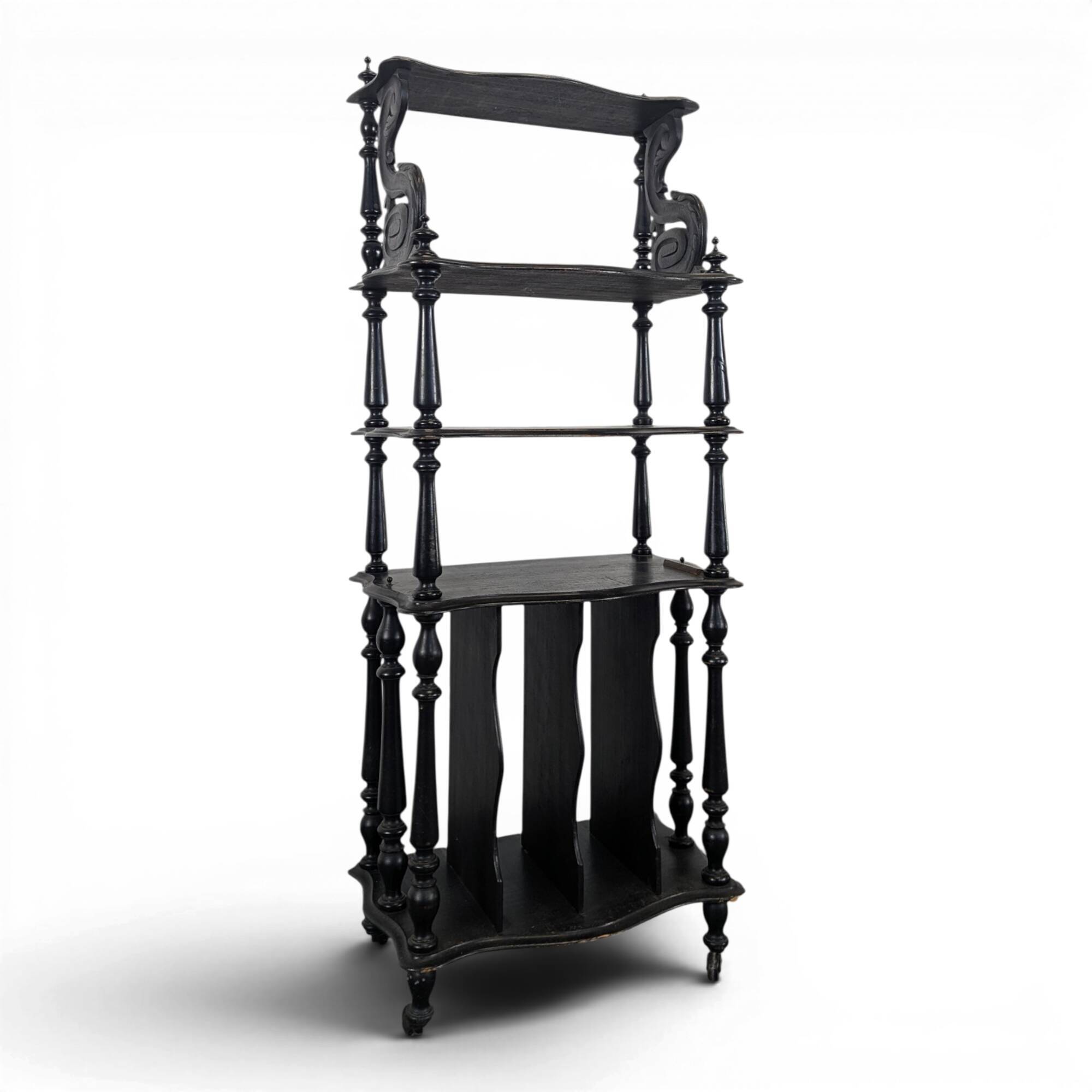 Napoleon III music partition cabinet in blackened wood