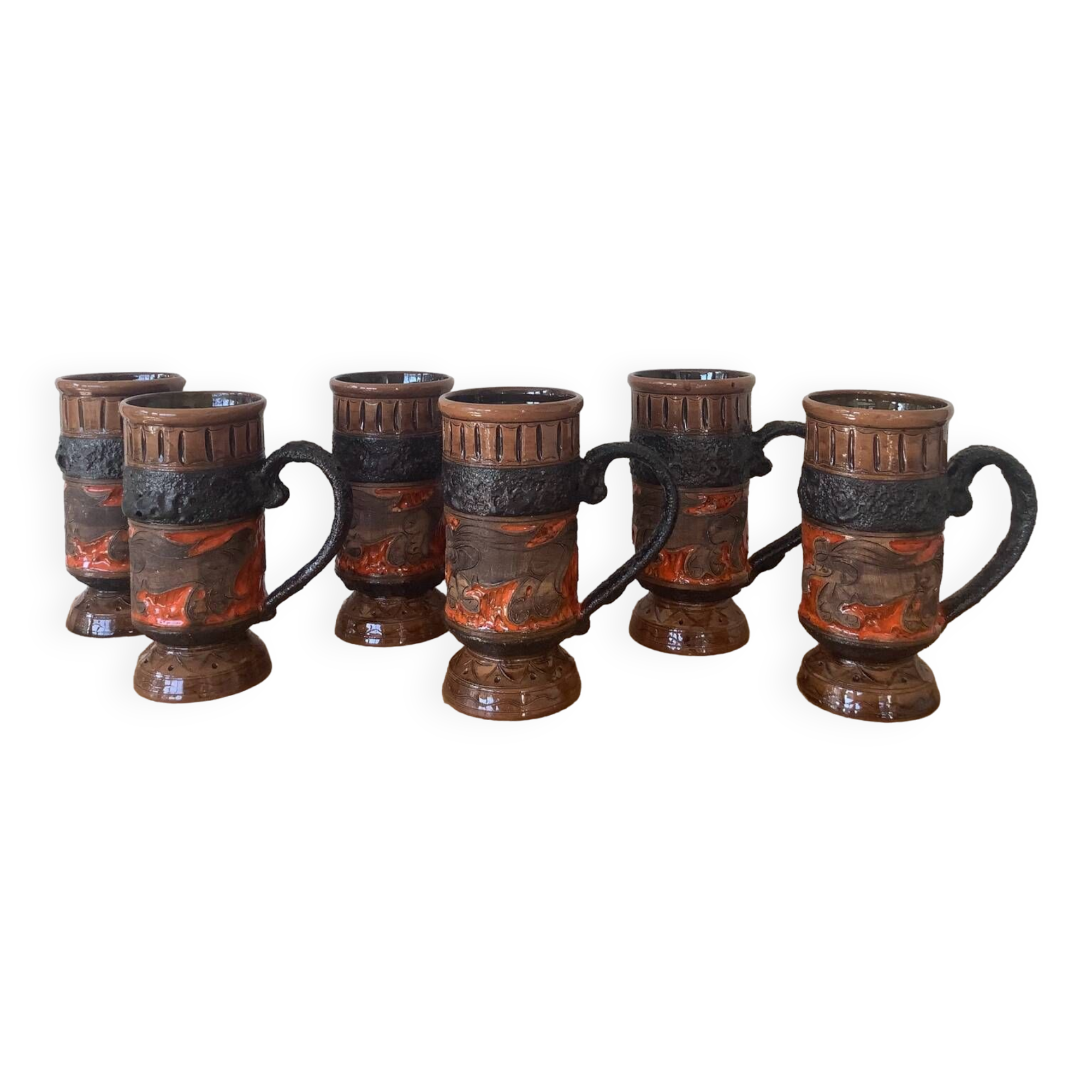 6 tasses vintage Ausella -Sicilie