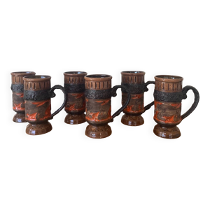 6 tasses vintage Ausella