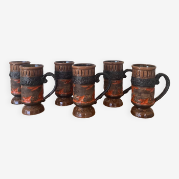 6 vintage Ausella cups -Sicily