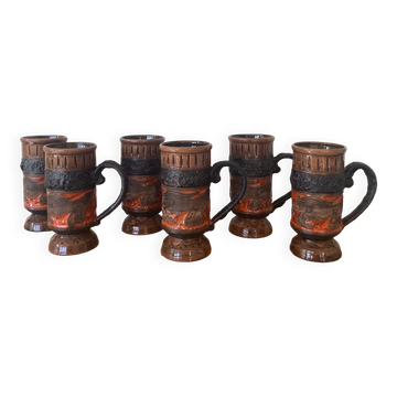 6 tasses vintage Ausella -Sicilie