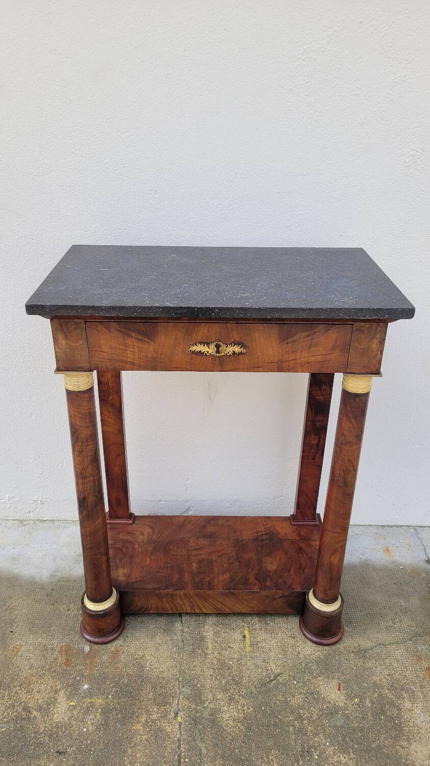 Console Empire en acajou et bronze, XIXème