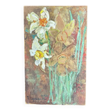 Oil on panel signed Robert Leparmentier (1895-1975) Bouquet of flowers