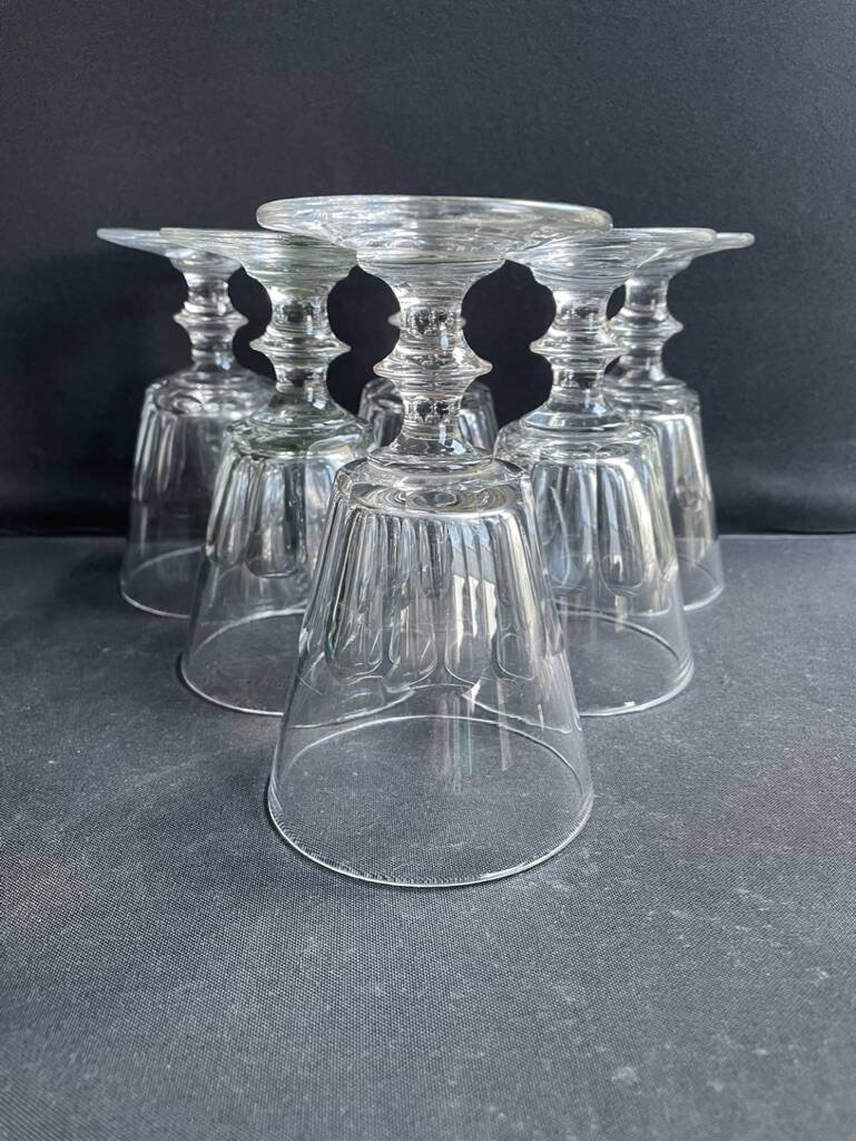 6 Water glasses n°2 - Baccarat/Saint Louis - 19th century