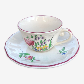 Cup with saucer Luneville
