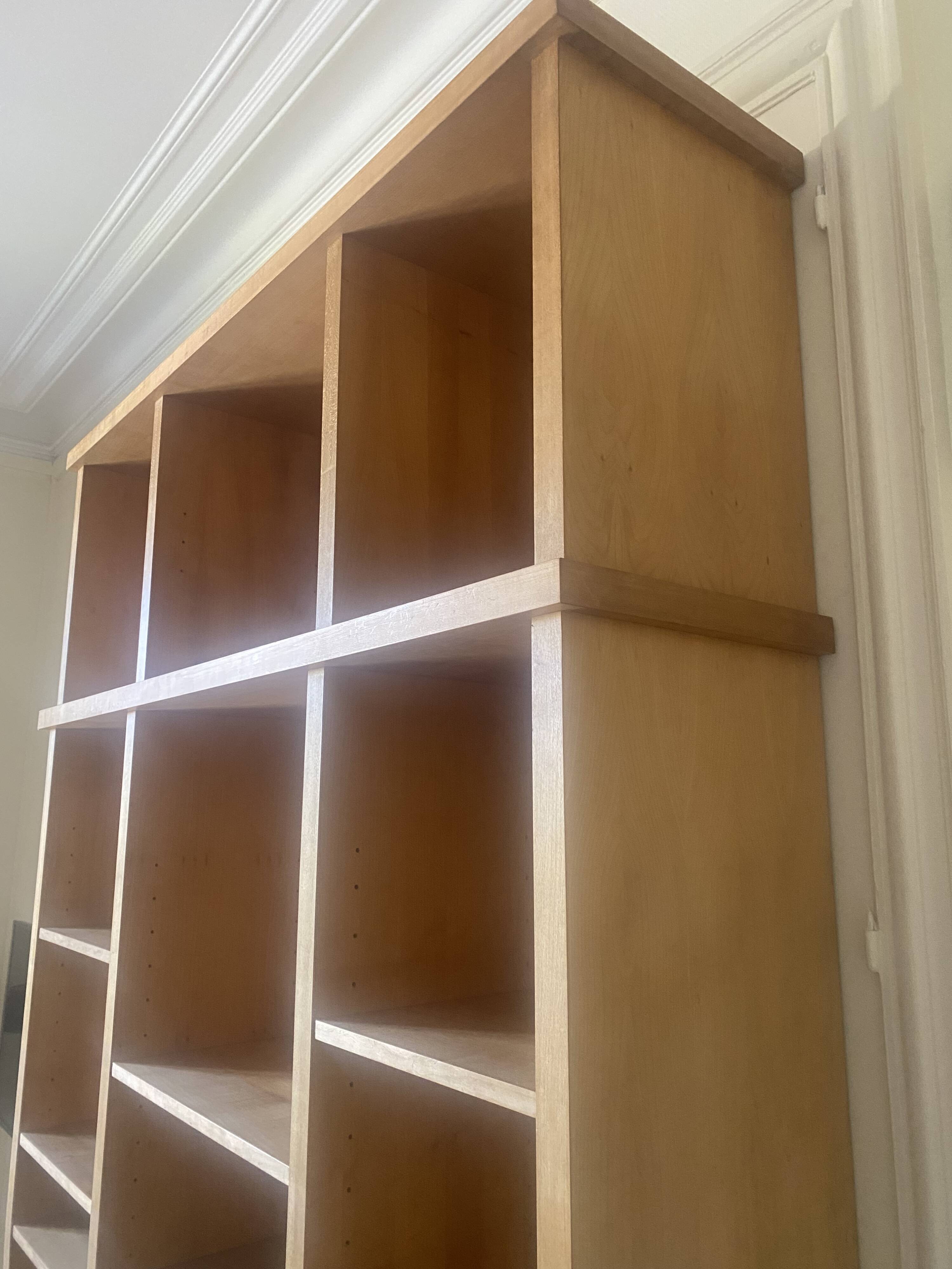 Modular library in solid wood