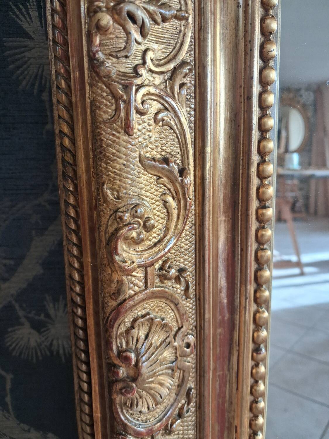 19th century mirror inspired by Louis XV style, 181 x 115