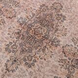 Tapis Rose 266x173 cm Tapis Vintage Rose Pastel, Tapis en Laine Fait Main.