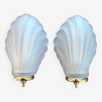 Pair of shell sconces