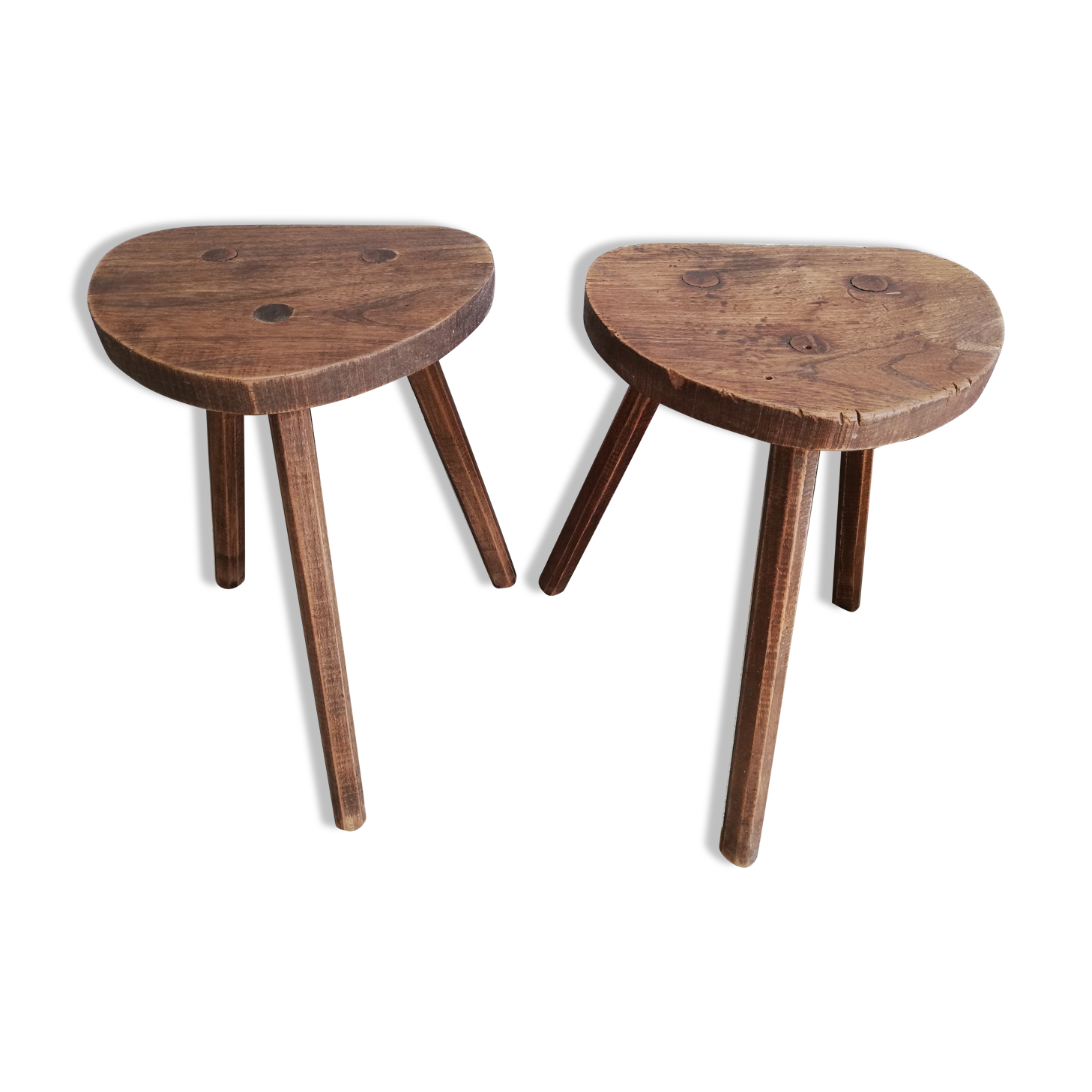 Oak triptych stools
