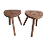 Oak triptych stools