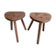Oak triptych stools