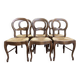 Suite de 6 chaises de style Louis Philippe paillées