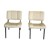 Pair of vintage low armchairs