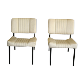Paire de chauffeuses vintage