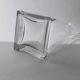 Vintage Murano glass decanter from the 1980s, transparent crystal pyramid with a spherical stopper, Linea 7.