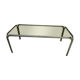 Table basse verre fumé et chrome année 70