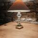 Art Deco Table Lamp - Brass Base Glass
