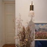 La Murrina Murano glass floral organic shape tulip pink wall sconce on golden base light hand-crafted glass vintage lightning art deco lamp