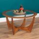 Retro Teak Round 'Astro' 'Fresco' Coffee Table By Victor Wilkins For G Plan