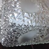 Structured/vintage glass square ceiling light 60s-70s