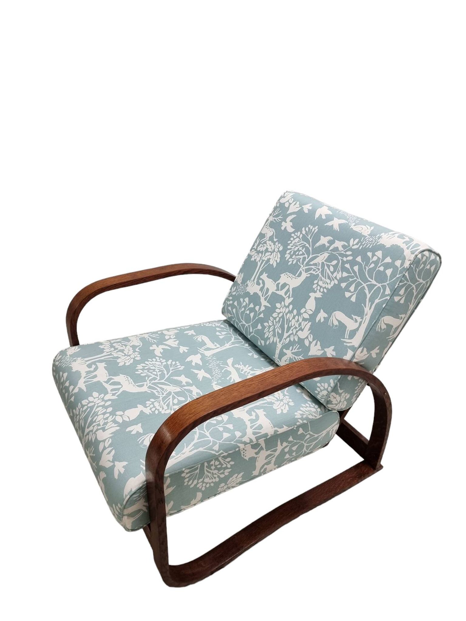 H-70 adjustable Art Deco armchair by J. Halabala, 1930s Czechoslovakia
