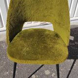 Pair of chairs "barrel" feet compass 60s