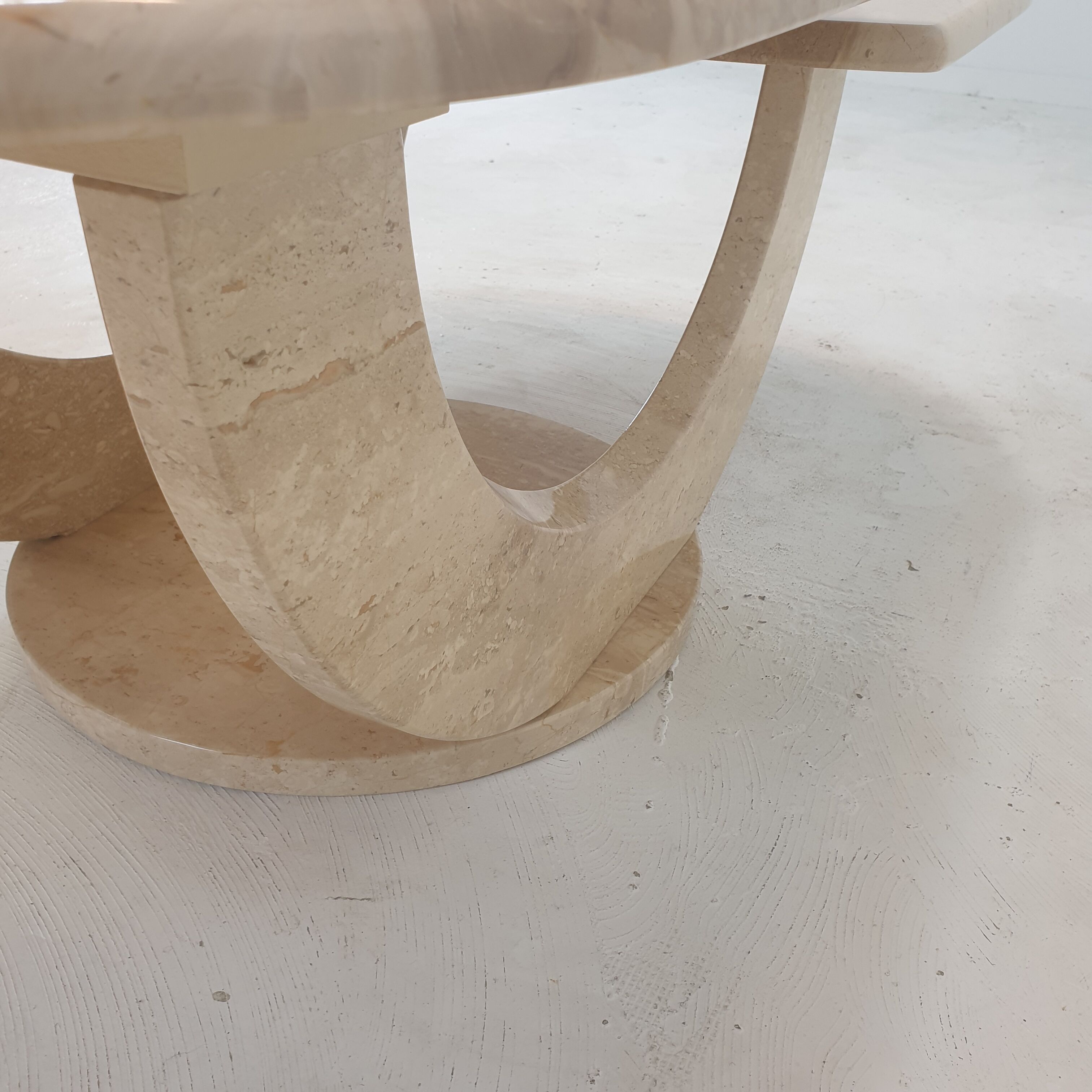 Italian travertine coffee table, 1980s