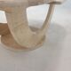 Table basse italienne en travertin, années 1980