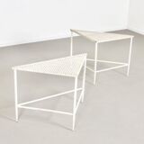 Pair of Mathieu Matégot tables 1950