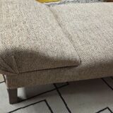 Daybed, vintage 1970s chaise longue with headrest.