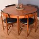 Restored Teak 1960s Retro G Plan Fresco Round Table & 4 Chairs Victor Wilkins