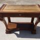 Console époque Restauration, style  Charles X en noyer avec marbre griotte