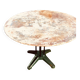 Two metal garden tables make up
