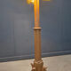 Rustic oak and Murano glass floor lamp, 1960s