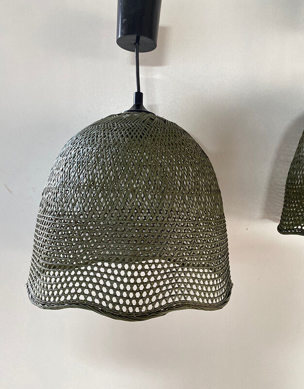 Pair of rattan suspensions