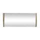 Miroir mural en laiton et daim vintage 70