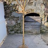 Porte manteau perroquet en rotin vintage 1970