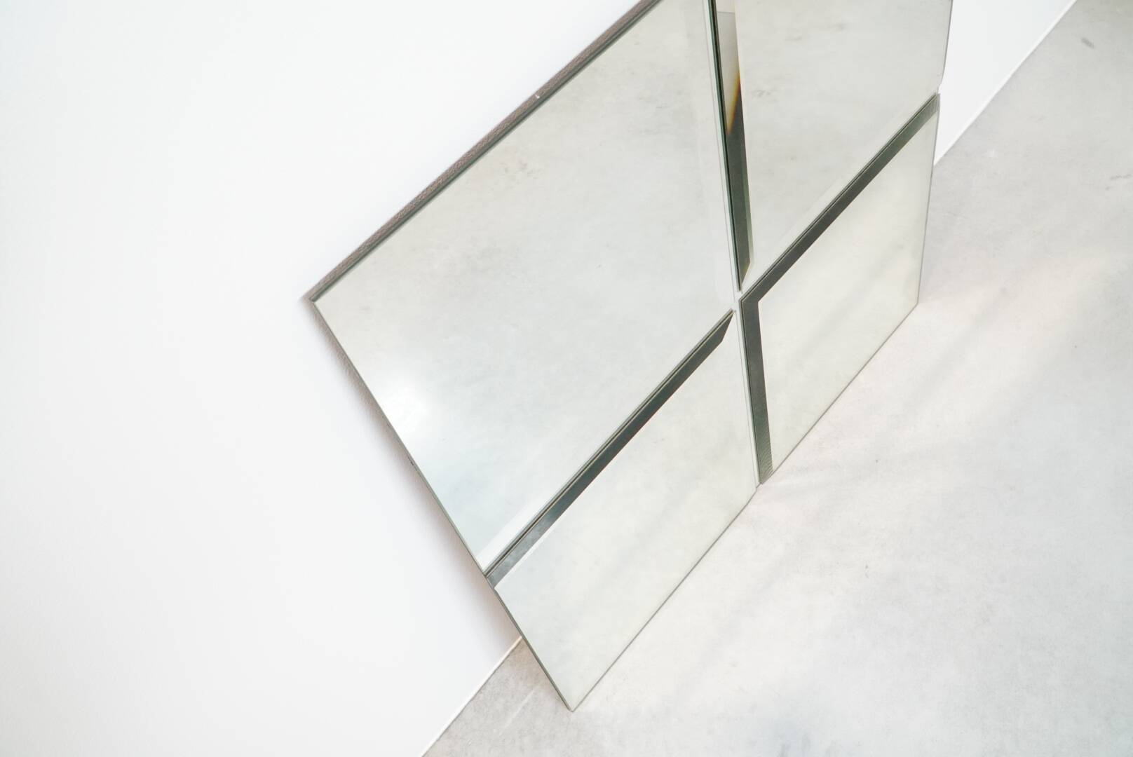 Michel Martens, Minimalist Glass Art Mirror 'Squares'