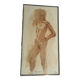 Watercolor nude 1975 signed