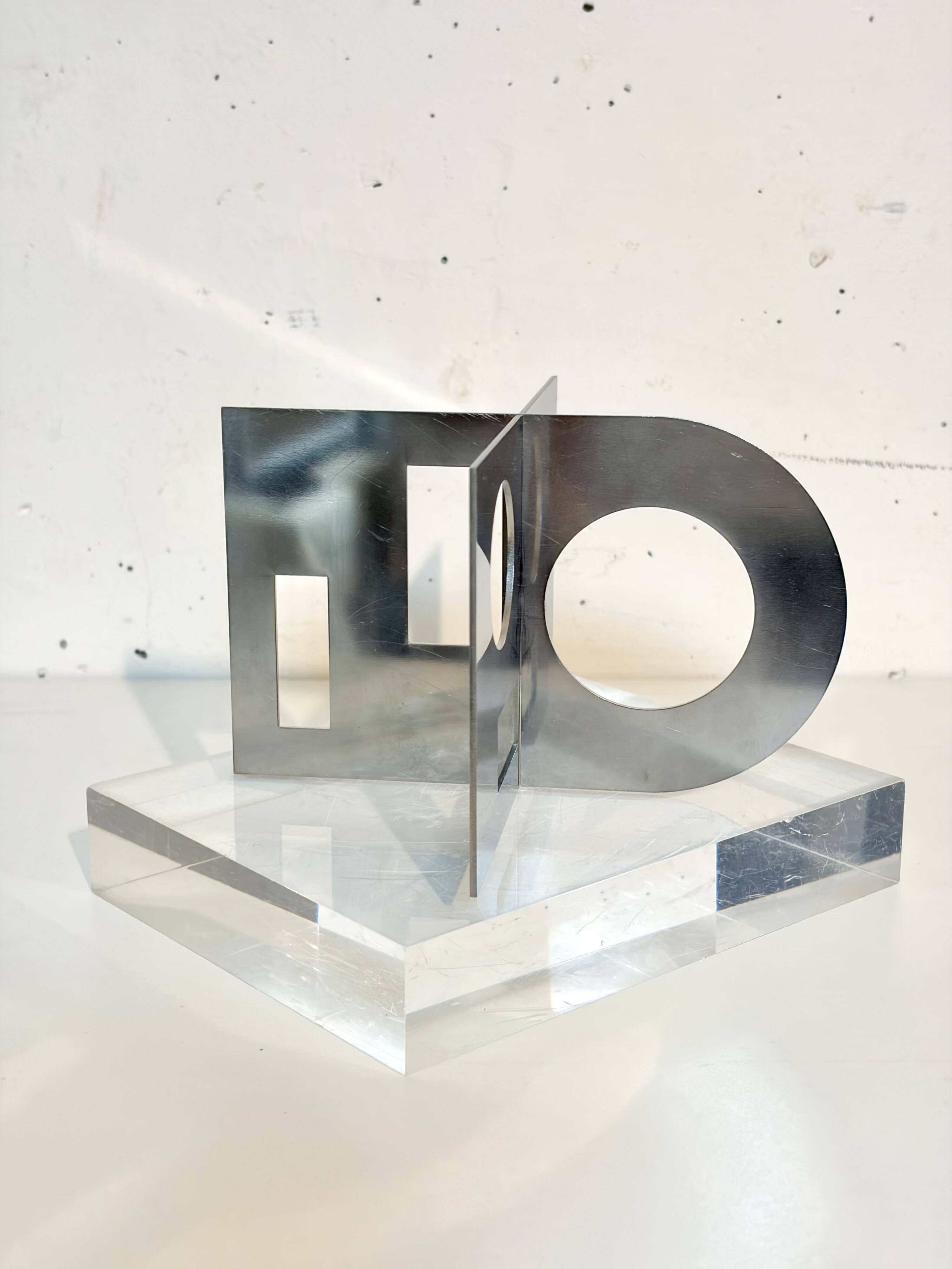Minisculpture  Acier inoxydable de Nicolas Schöffer, 1969
