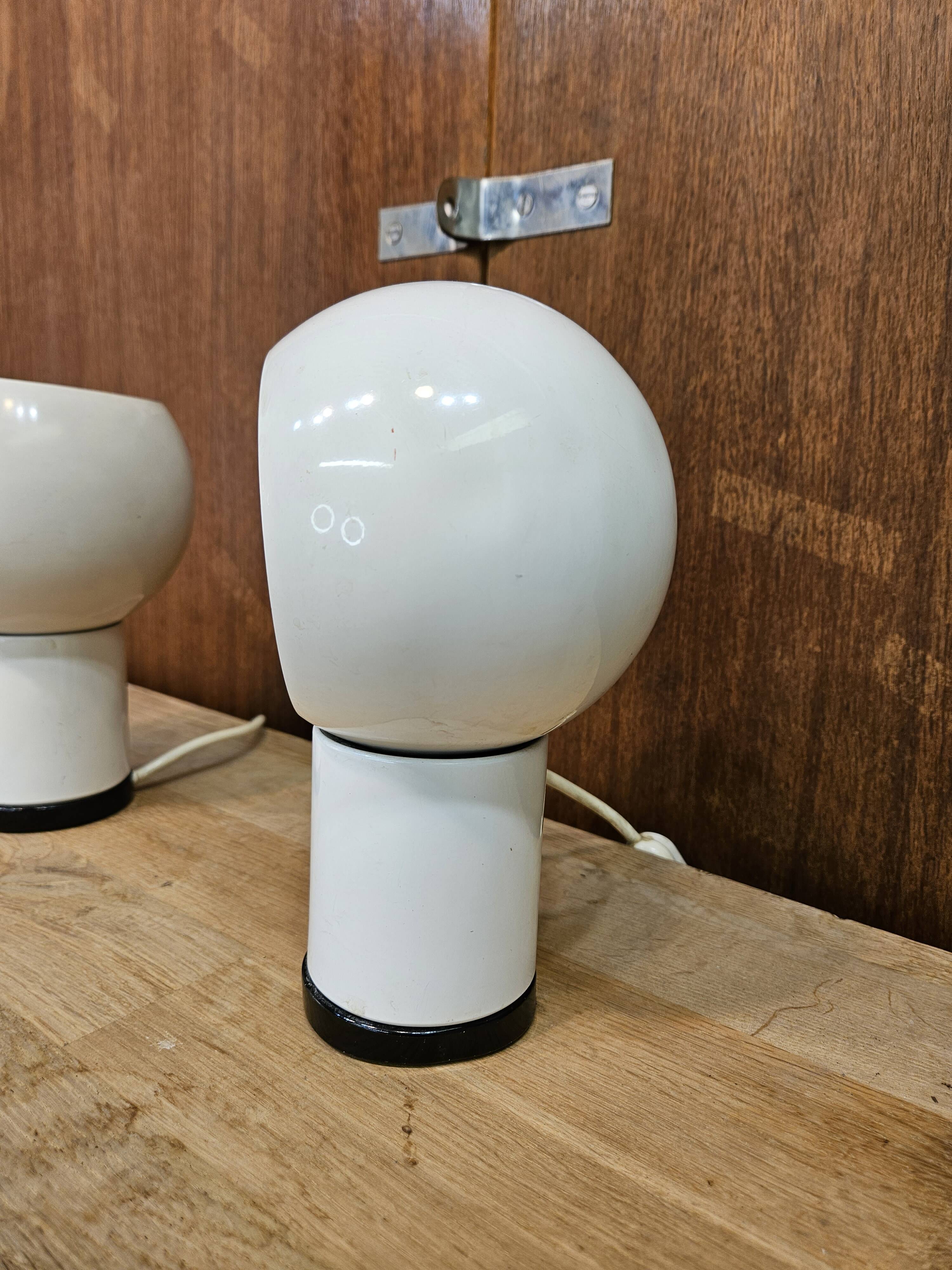 Pair of Italian design bedside lamps 1970 Valenti