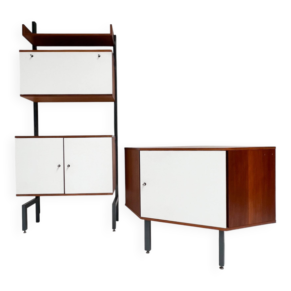 Système mural vintage Simpla Lux 2 unités, années 1960