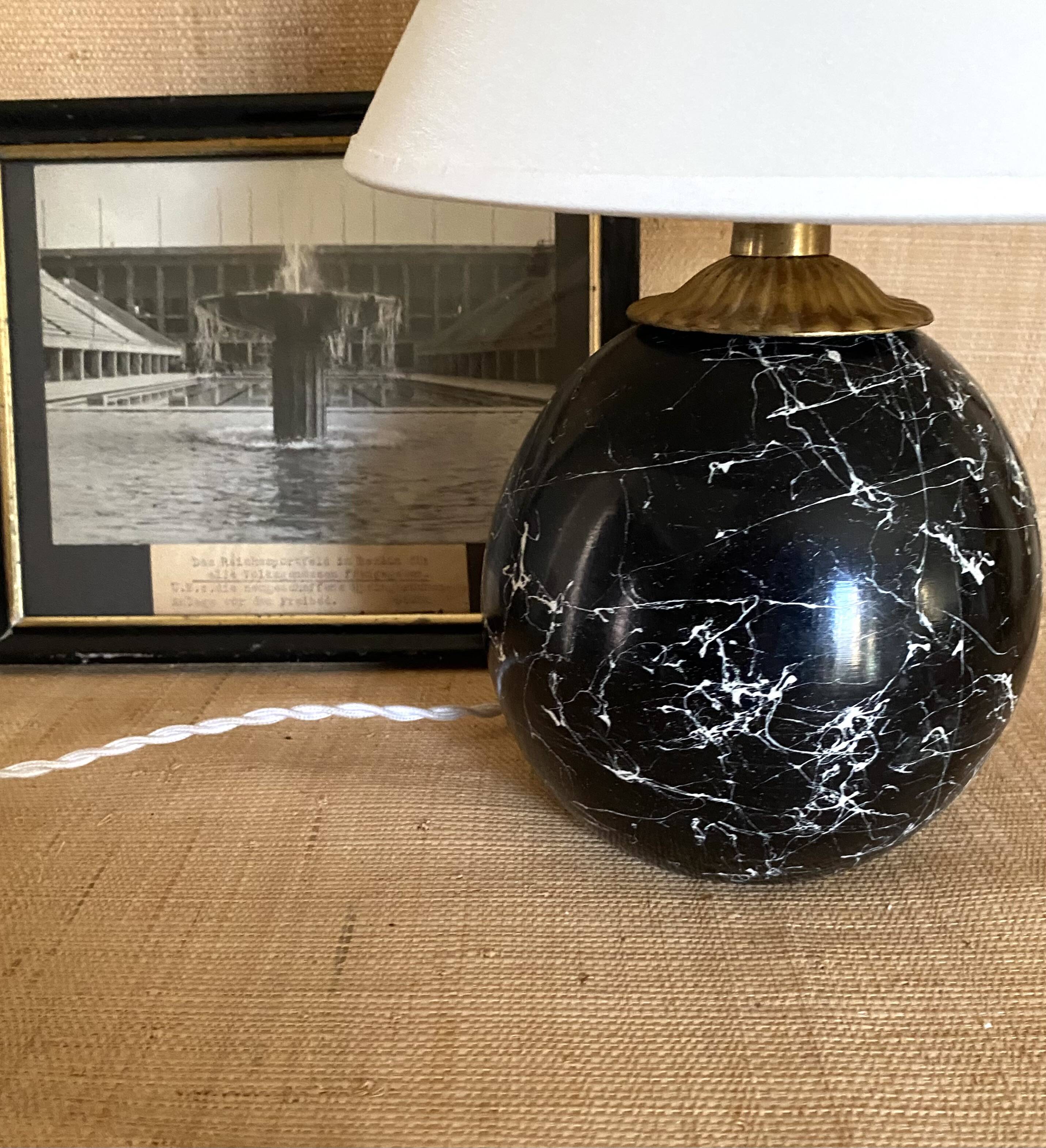 Wood lamp, fabric cable, cotton shade