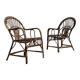 6 fauteuils en rotin