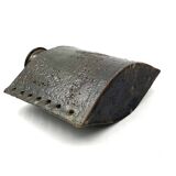 Dark green brutalist ceramic vase, Italy 1980s