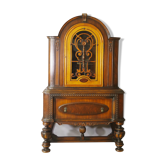 40s carved wooden display case