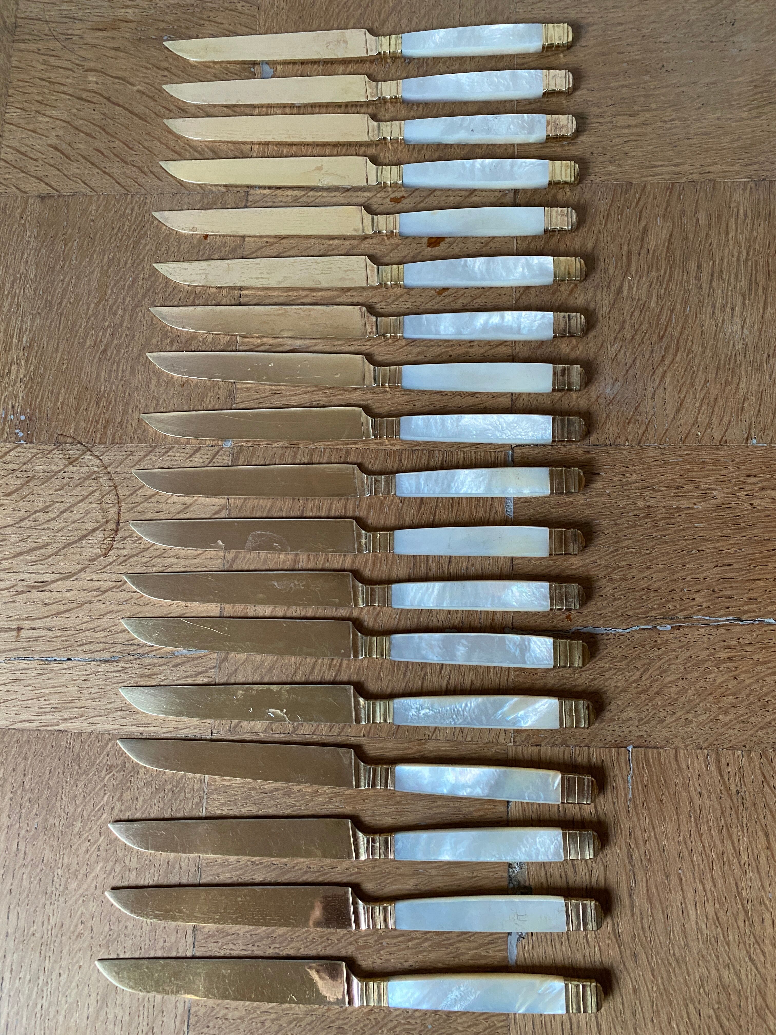 Fruit knives or vermeil entremets